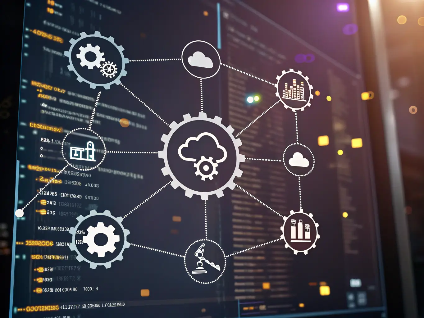 An image depicting a streamlined workflow with AI agents seamlessly managing tasks, highlighting the benefits of automation.