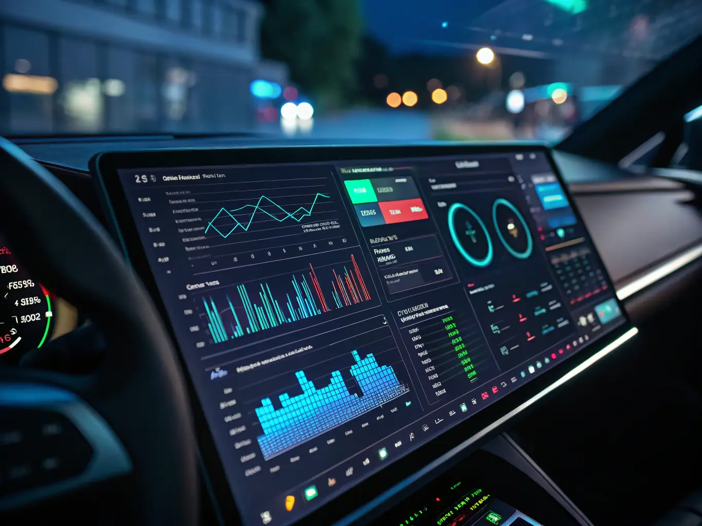 A modern dashboard interface showing an AI-powered invoicing bot automatically generating and sending invoices, with business analytics visible in the background, representing seamless financial automation.